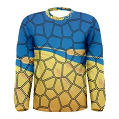 Combo Blue Yellow Men s Long Sleeve Tee by nate14shop