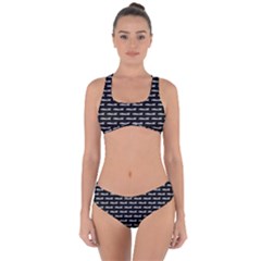 Be Wild Text Motif Pattern Criss Cross Bikini Set by dflcprintsclothing