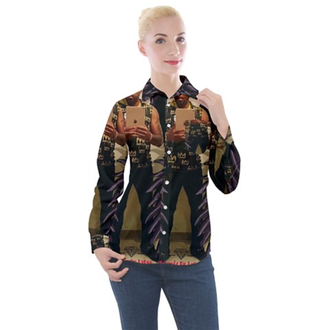 Screenshot 20220701-212826 Piccollage Women s Long Sleeve Pocket Shirt by MDLR