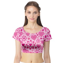 Infinity Love Short Sleeve Crop Top