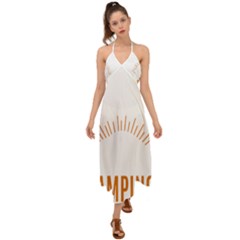 I Love Camping Halter Tie Back Dress  by PFashionArt