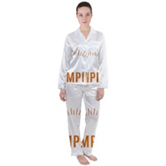 I Love Camping Satin Long Sleeve Pajamas Set by PFashionArt