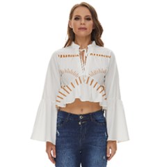 I Love Camping Boho Long Bell Sleeve Top