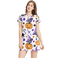 Halloween Cat Pattern Women s Sports Skirt by designsbymallika