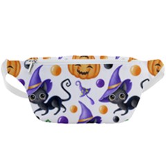 Halloween Cat Pattern Waist Bag  by designsbymallika