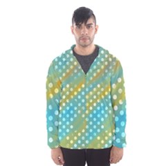 Abstract-polkadot 01 Men s Hooded Windbreaker