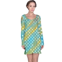 Abstract-polkadot 01 Long Sleeve Nightdress by nate14shop