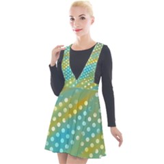 Abstract-polkadot 01 Plunge Pinafore Velour Dress