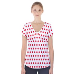 Abstract-polkadot 02 Short Sleeve Front Detail Top by nate14shop