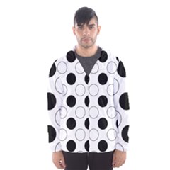 Abstract-polkadot 03 Men s Hooded Windbreaker