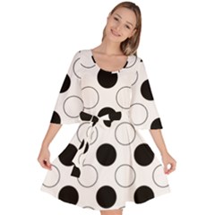 Abstract-polkadot 03 Velour Kimono Dress