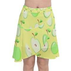Apples Chiffon Wrap Front Skirt by nate14shop