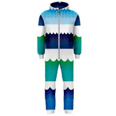 Water-border Hooded Jumpsuit (men) by nate14shop