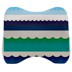 Water-border Velour Head Support Cushion by nate14shop