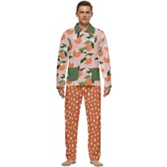 Tropical Polka Plants 4 Men s Long Sleeve Velvet Pocket Pajamas Set by flowerland