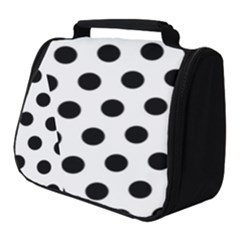 Polkadots White Full Print Travel Pouch (small) by nate14shop