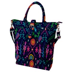 Pattern-vector Buckle Top Tote Bag by nate14shop