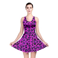 Pattern-tiger-purple Reversible Skater Dress