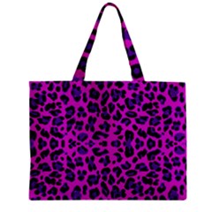 Pattern-tiger-purple Zipper Mini Tote Bag