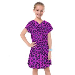 Pattern-tiger-purple Kids  Drop Waist Dress