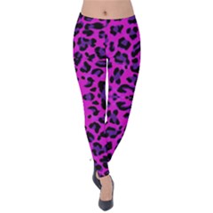 Pattern-tiger-purple Velvet Leggings by nate14shop