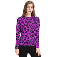 Pattern-tiger-purple Women s Long Sleeve Rash Guard