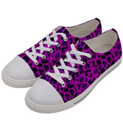 Pattern-tiger-purple Women s Low Top Canvas Sneakers