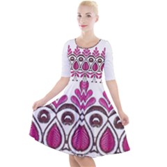 Im Fourth Dimension Colour 2 Quarter Sleeve A-line Dress by imanmulyana