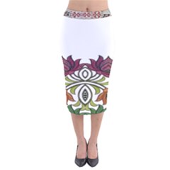 IM Fourth Dimension Colour 3 Velvet Midi Pencil Skirt