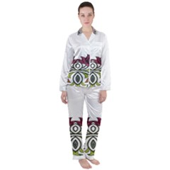 IM Fourth Dimension Colour 3 Satin Long Sleeve Pajamas Set
