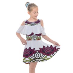 IM Fourth Dimension Colour 3 Kids  Shoulder Cutout Chiffon Dress