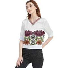 IM Fourth Dimension Colour 3 Quarter Sleeve Blouse