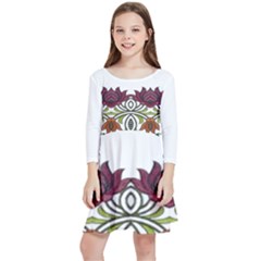 Im Fourth Dimension Colour 3 Kids  Quarter Sleeve Skater Dress by imanmulyana