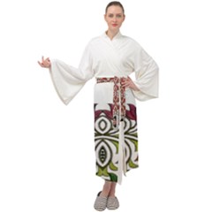 Im Fourth Dimension Colour 3 Maxi Velour Kimono