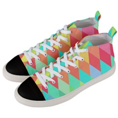 Low-poly Men s Mid-top Canvas Sneakers