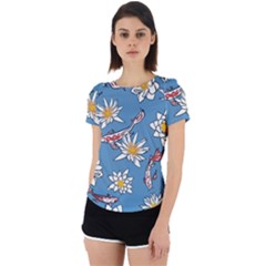 Koi-flower Back Cut Out Sport Tee by nate14shop