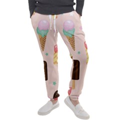 Cute-pink-ice-cream-and-candy-seamless-pattern-vector Men s Jogger Sweatpants