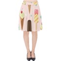 Cute-pink-ice-cream-and-candy-seamless-pattern-vector Velvet High Waist Skirt View1