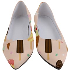 Cute-pink-ice-cream-and-candy-seamless-pattern-vector Women s Block Heels 
