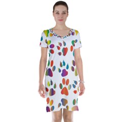 Colorful Short Sleeve Nightdress