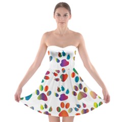 Colorful Strapless Bra Top Dress
