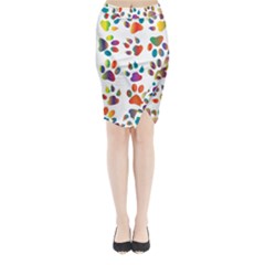 Colorful Midi Wrap Pencil Skirt by nate14shop