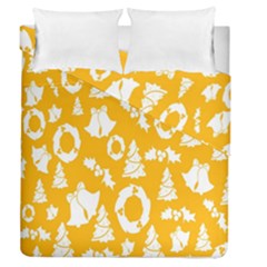 Backdrop-yellow-white Duvet Cover Double Side (Queen Size)