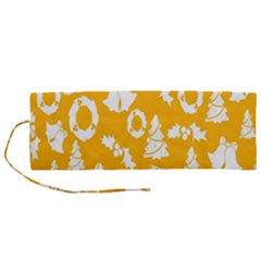 Backdrop-yellow-white Roll Up Canvas Pencil Holder (M)