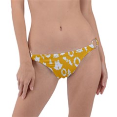 Backdrop-yellow-white Ring Detail Bikini Bottom