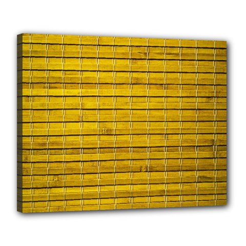 Bamboo-yellow Canvas 20  X 16  (stretched) by nate14shop