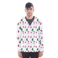 Christmas Tree,santa Men s Hooded Windbreaker by nate14shop