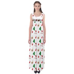 Christmas Tree,santa Empire Waist Maxi Dress