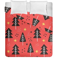 Christmas Tree,snow Star Duvet Cover Double Side (California King Size)