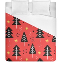 Christmas Tree,snow Star Duvet Cover (california King Size) by nate14shop